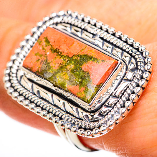 Unakite Rings handcrafted by Ana Silver Co - RING133126