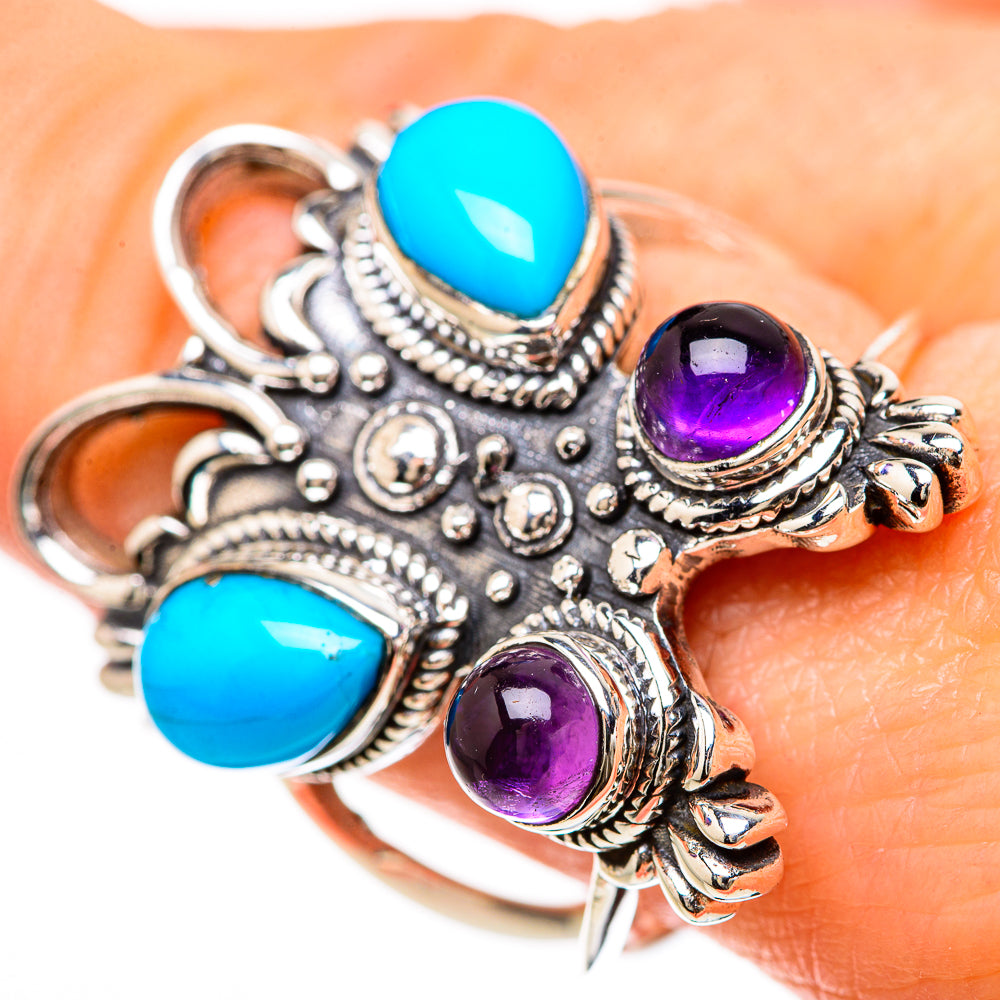 Sleeping Beauty Turquoise Rings handcrafted by Ana Silver Co - RING133135