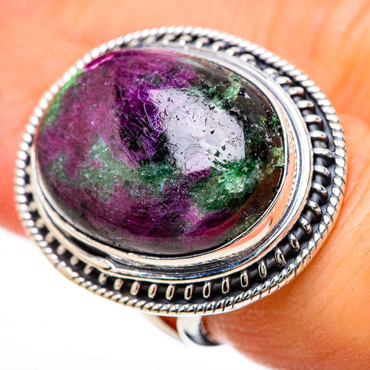 Ruby Zoisite Rings handcrafted by Ana Silver Co - RING133136