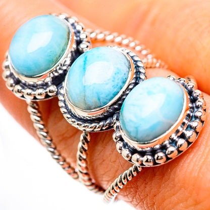 Larimar Rings handcrafted by Ana Silver Co - RING133139