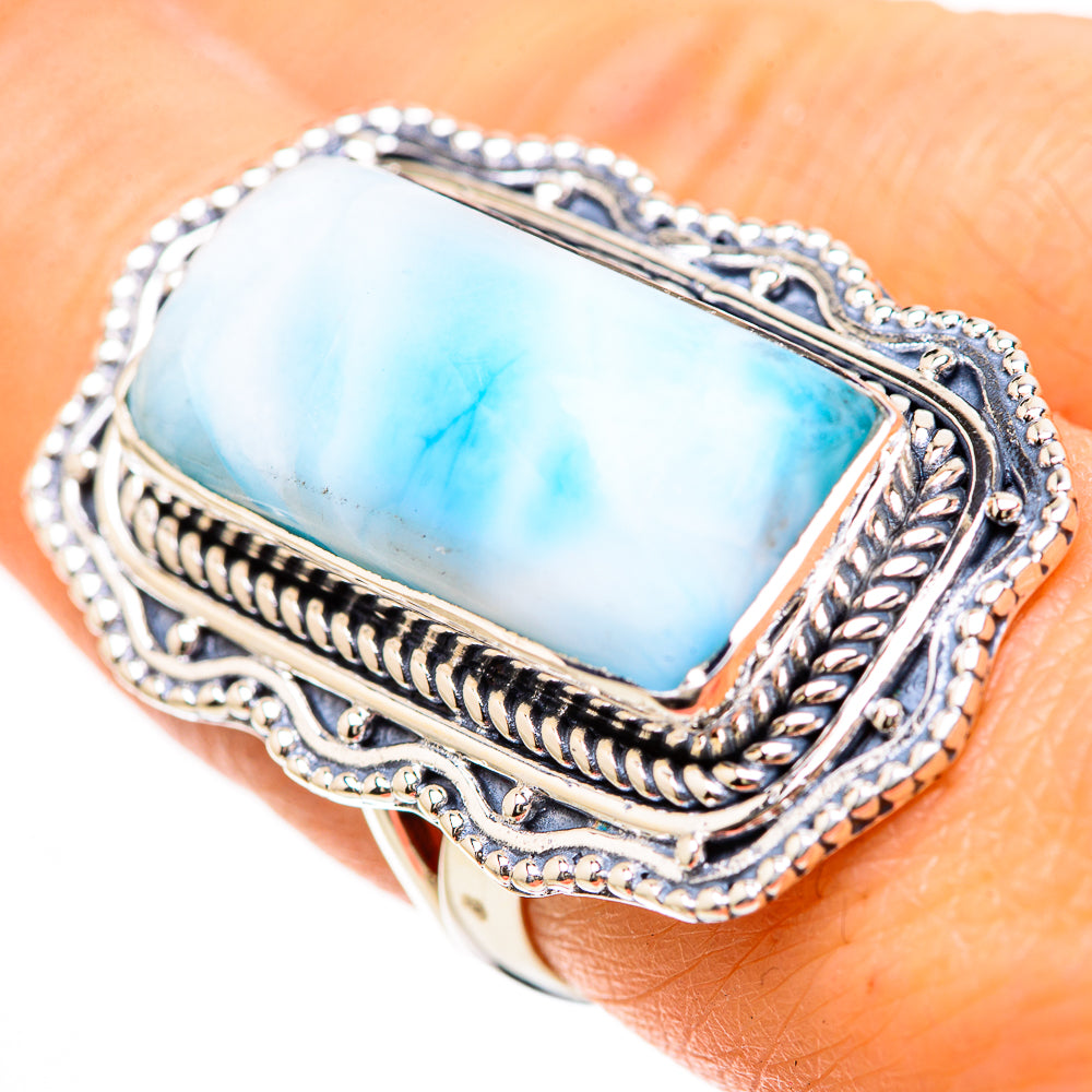Larimar Rings handcrafted by Ana Silver Co - RING133141