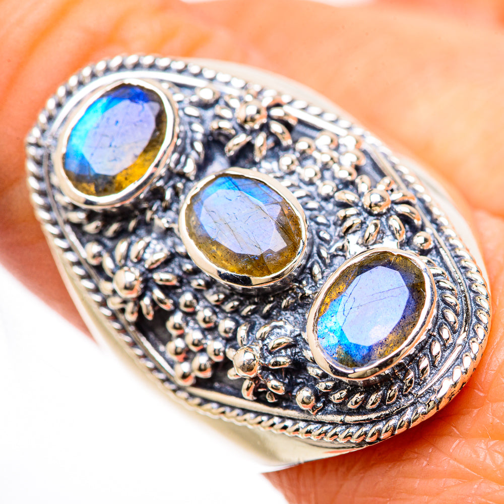 Labradorite Rings handcrafted by Ana Silver Co - RING133145