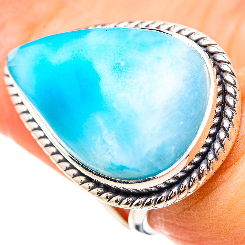 Larimar Rings handcrafted by Ana Silver Co - RING133146