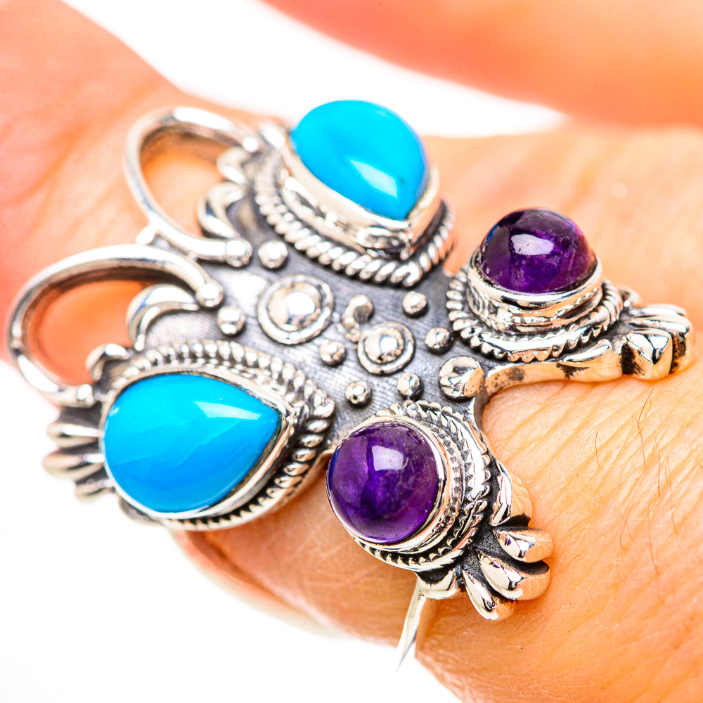Sleeping Beauty Turquoise Rings handcrafted by Ana Silver Co - RING133158