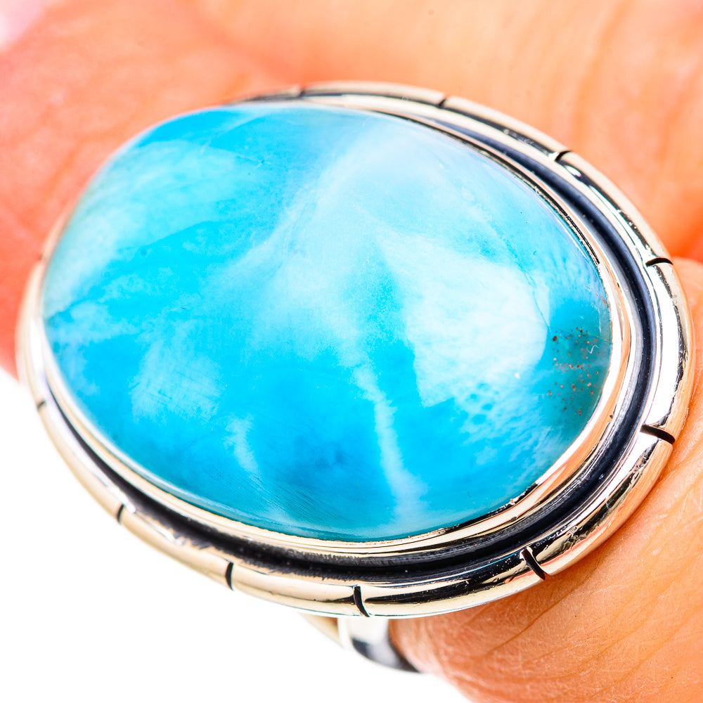 Larimar Rings handcrafted by Ana Silver Co - RING133160