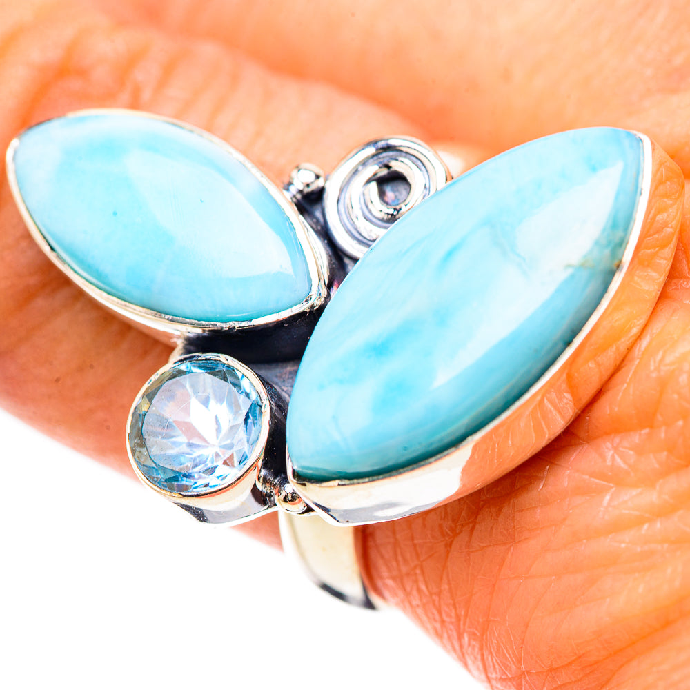 Larimar Rings handcrafted by Ana Silver Co - RING133161