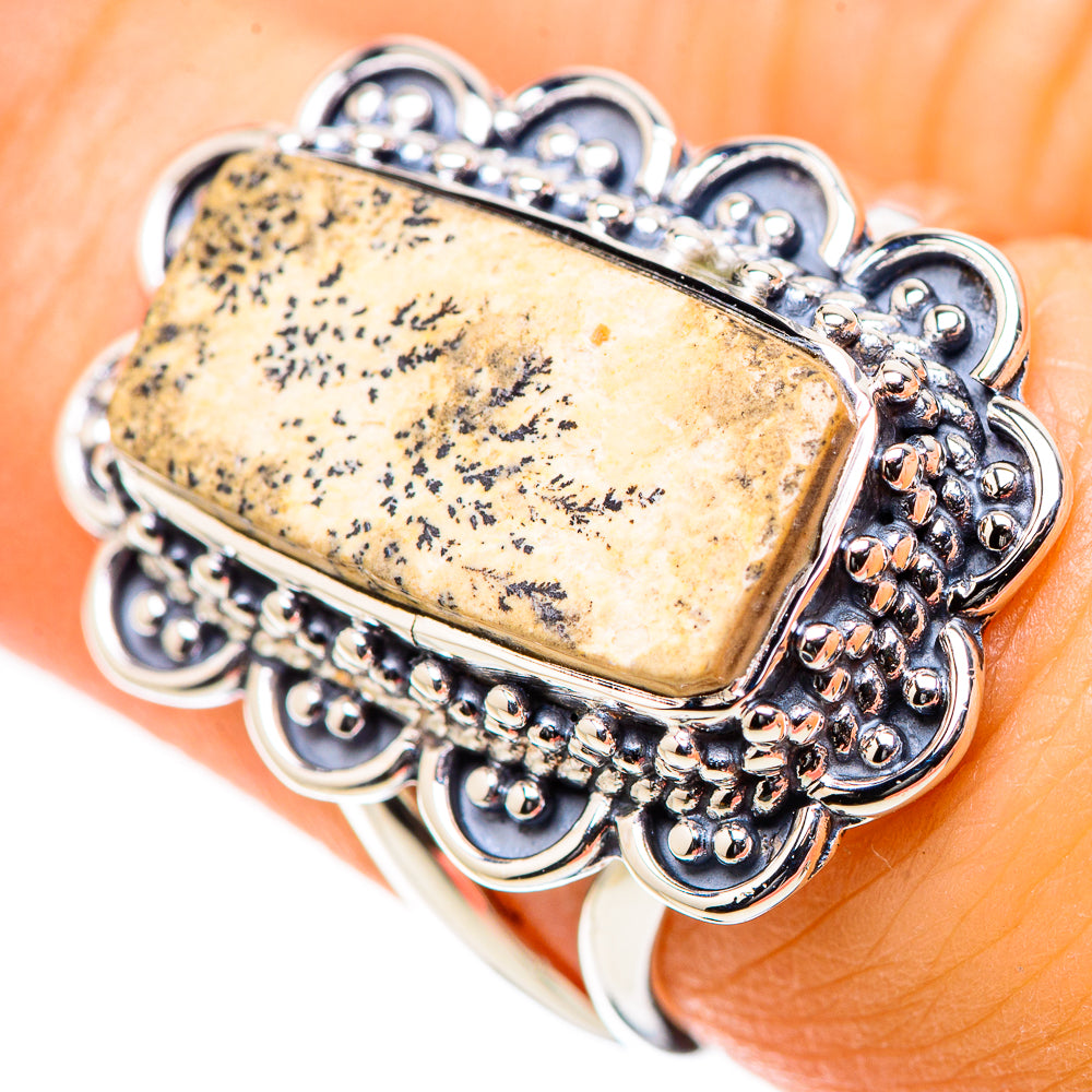 Germany Psilomelane Dendrite Rings handcrafted by Ana Silver Co - RING133169