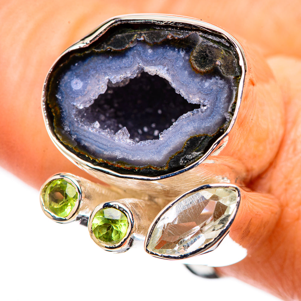 Coconut Coconut Geode Druzy Rings handcrafted by Ana Silver Co - RING133186