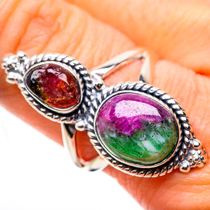 Ruby Zoisite Rings handcrafted by Ana Silver Co - RING133187