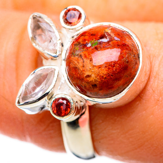Mexican Fire Opal Rings handcrafted by Ana Silver Co - RING133188
