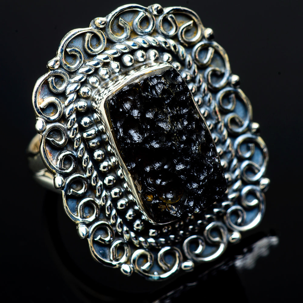 Tektite Rings handcrafted by Ana Silver Co - RING13319