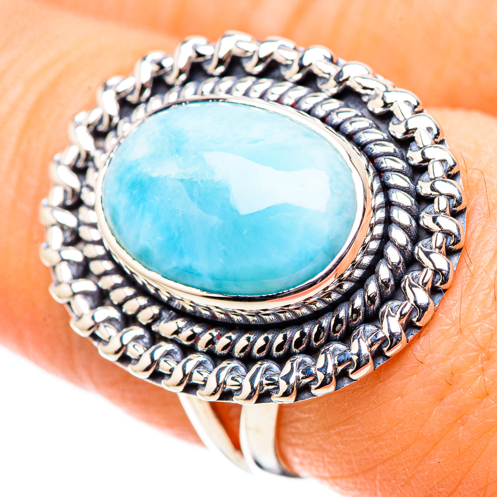 Larimar Rings handcrafted by Ana Silver Co - RING133194