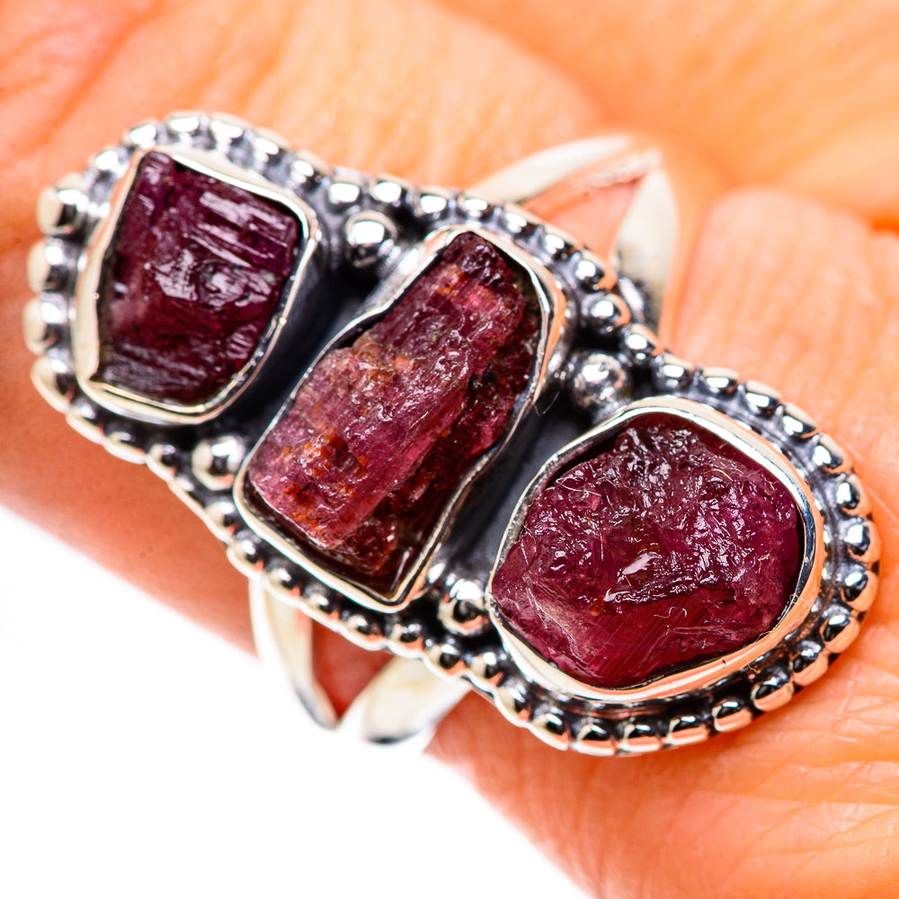 Pink Tourmaline Rings handcrafted by Ana Silver Co - RING133199