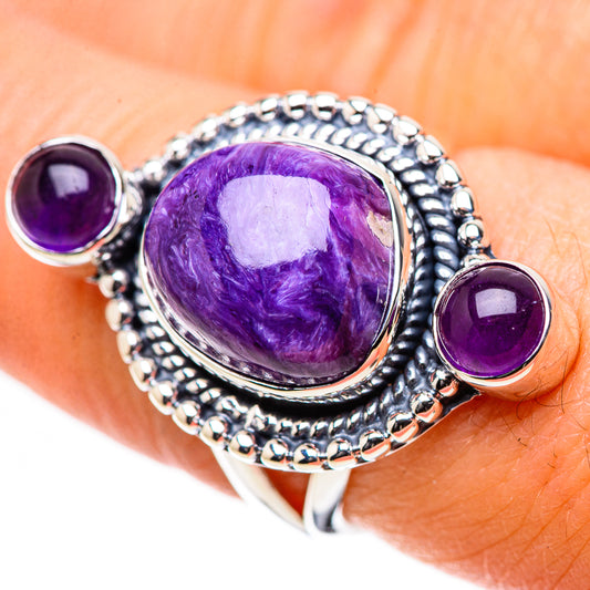 Charoite Rings handcrafted by Ana Silver Co - RING133204