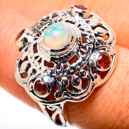 Ethiopian Opal Rings handcrafted by Ana Silver Co - RING133213
