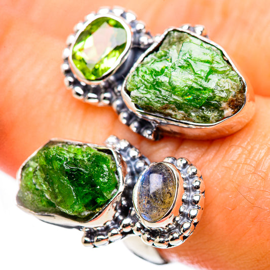 Chrome Diopside Rings handcrafted by Ana Silver Co - RING133222