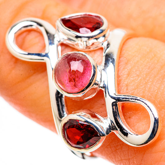 Pink Tourmaline Rings handcrafted by Ana Silver Co - RING133225