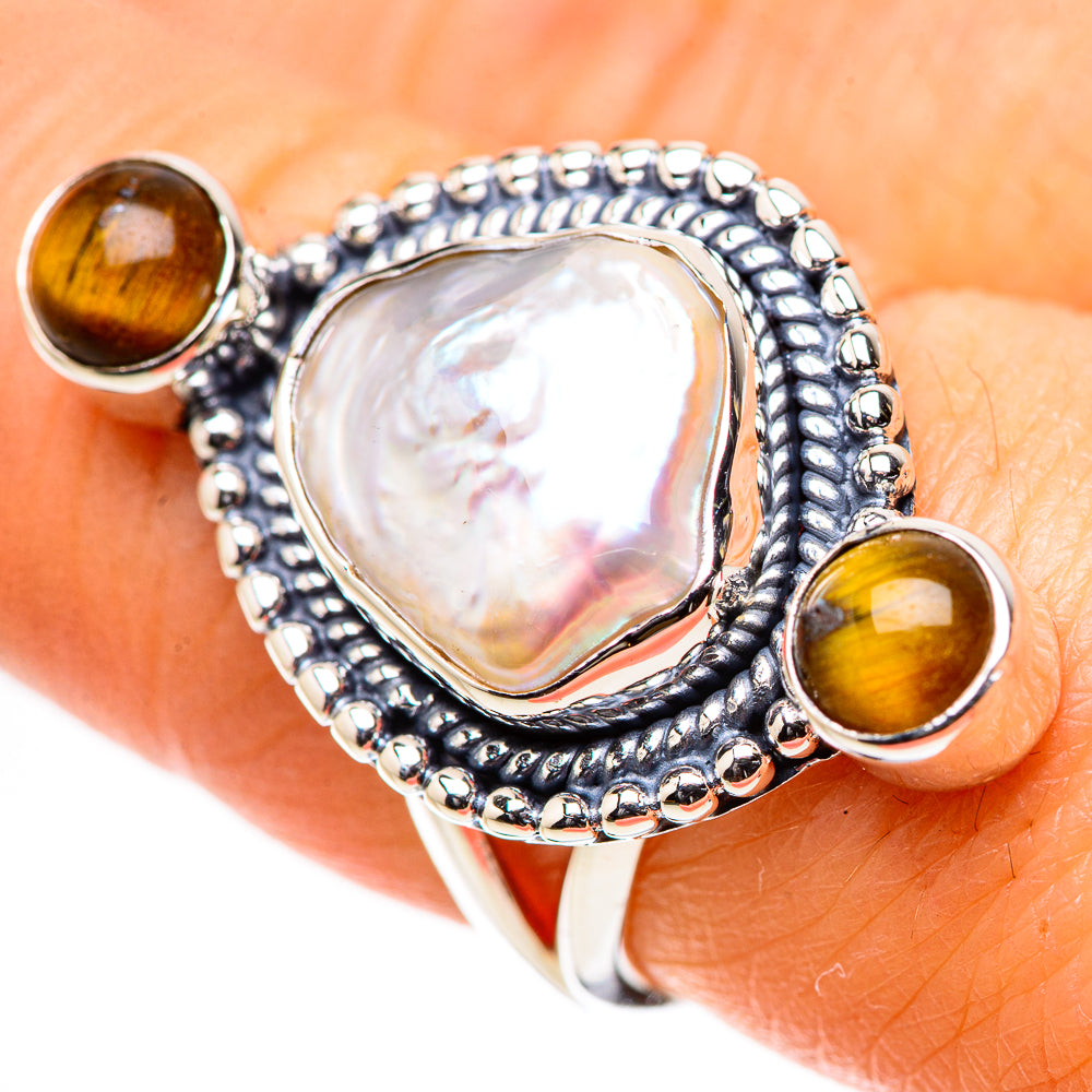 Mother Of Pearl Rings handcrafted by Ana Silver Co - RING133233