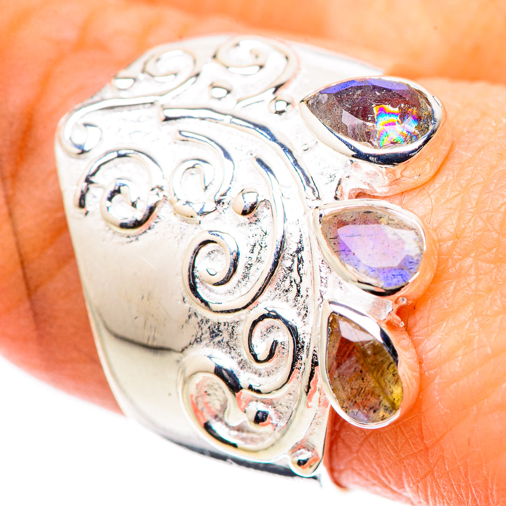Labradorite Rings handcrafted by Ana Silver Co - RING133238