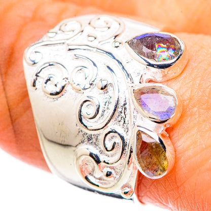 Labradorite Rings handcrafted by Ana Silver Co - RING133238