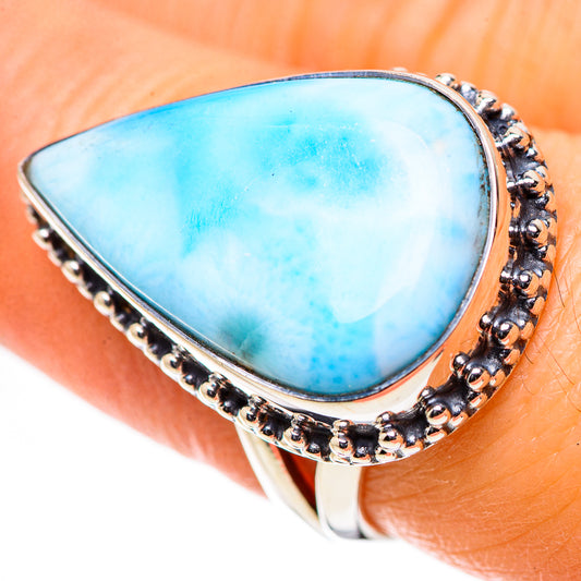 Larimar Rings handcrafted by Ana Silver Co - RING133239