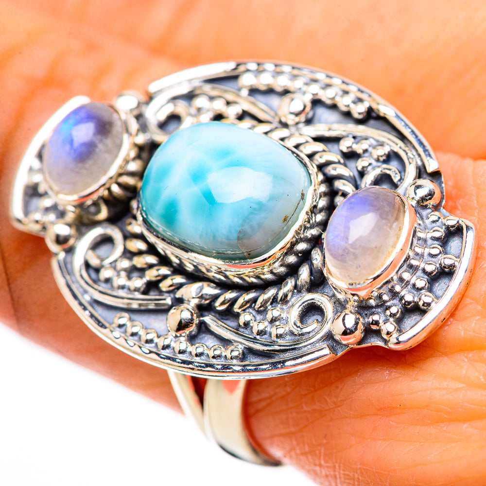 Larimar Rings handcrafted by Ana Silver Co - RING133240