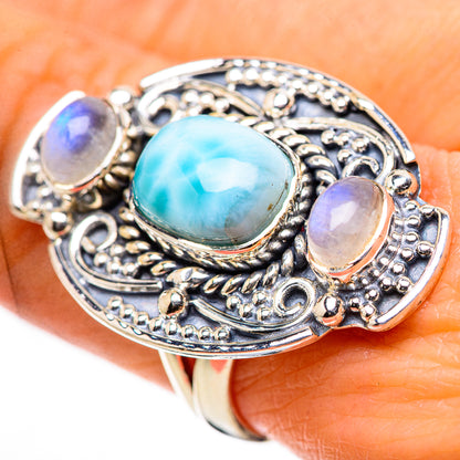 Larimar Rings handcrafted by Ana Silver Co - RING133240