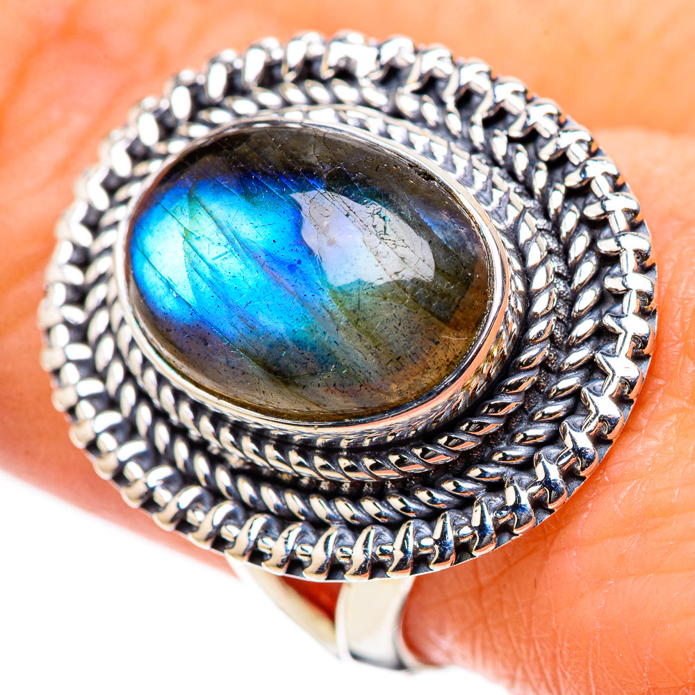Labradorite Rings handcrafted by Ana Silver Co - RING133257