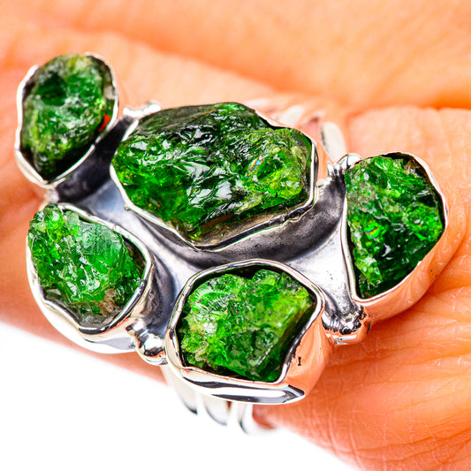 Chrome Diopside Rings handcrafted by Ana Silver Co - RING133262