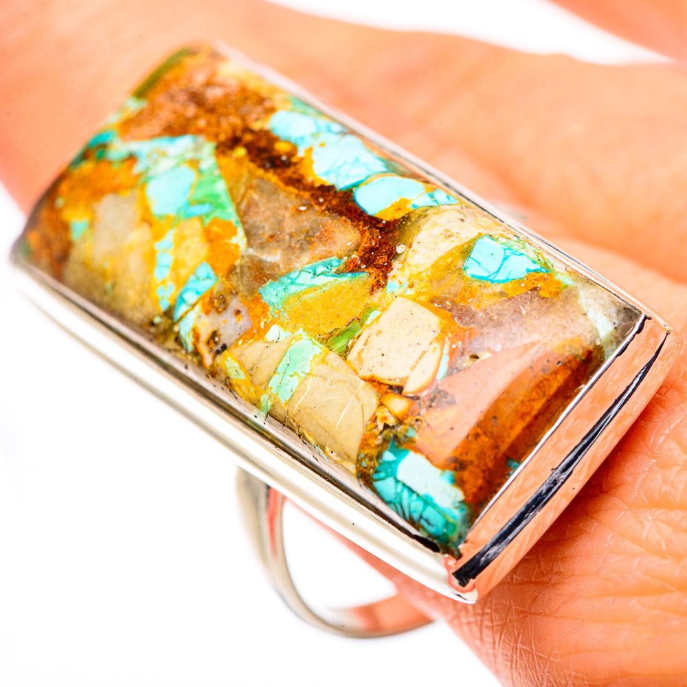 King Mohave Turquoise Rings handcrafted by Ana Silver Co - RING133279