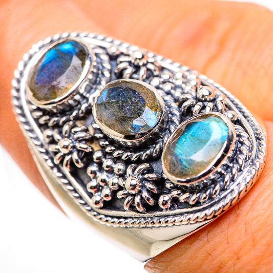 Labradorite Rings handcrafted by Ana Silver Co - RING133281