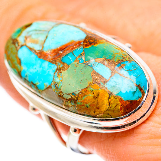 King Mohave Turquoise Rings handcrafted by Ana Silver Co - RING133291