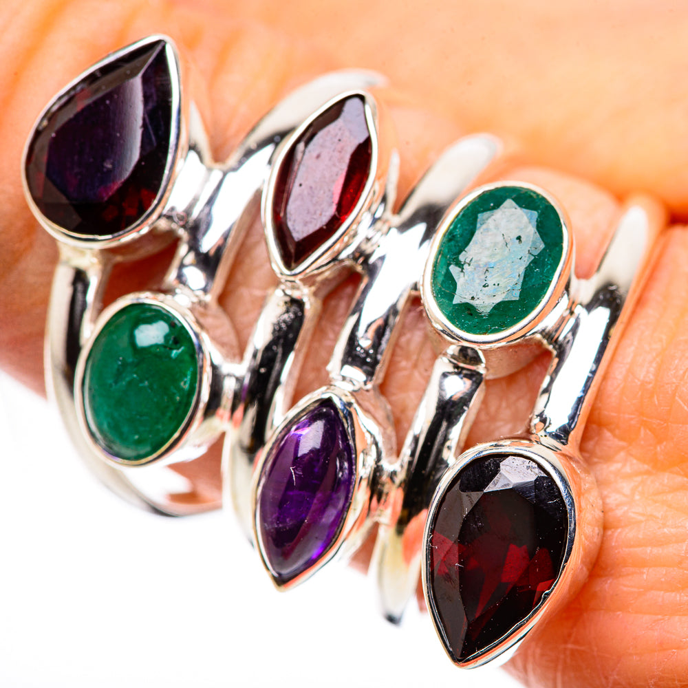 Garnet Rings handcrafted by Ana Silver Co - RING133305