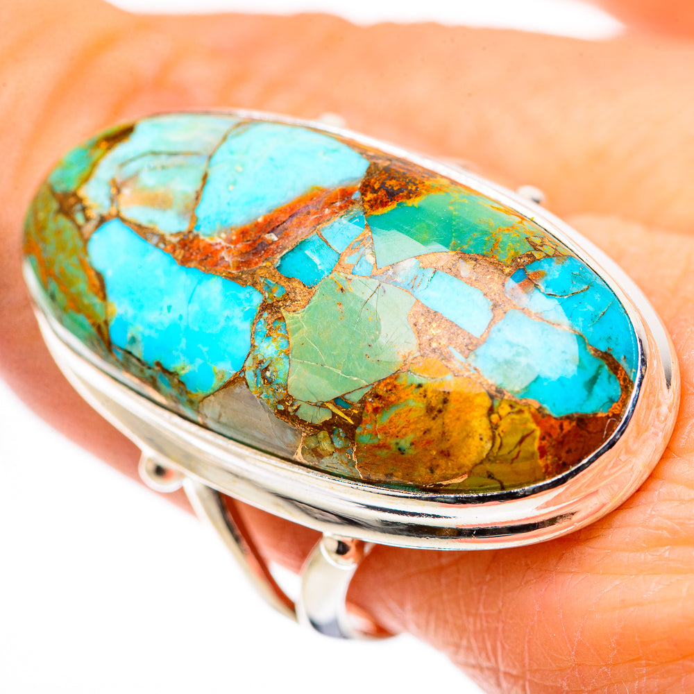 King Mohave Turquoise Rings handcrafted by Ana Silver Co - RING133308