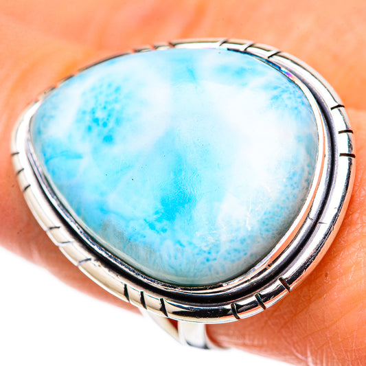 Larimar Rings handcrafted by Ana Silver Co - RING133311