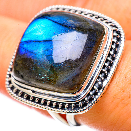 Labradorite Rings handcrafted by Ana Silver Co - RING133314
