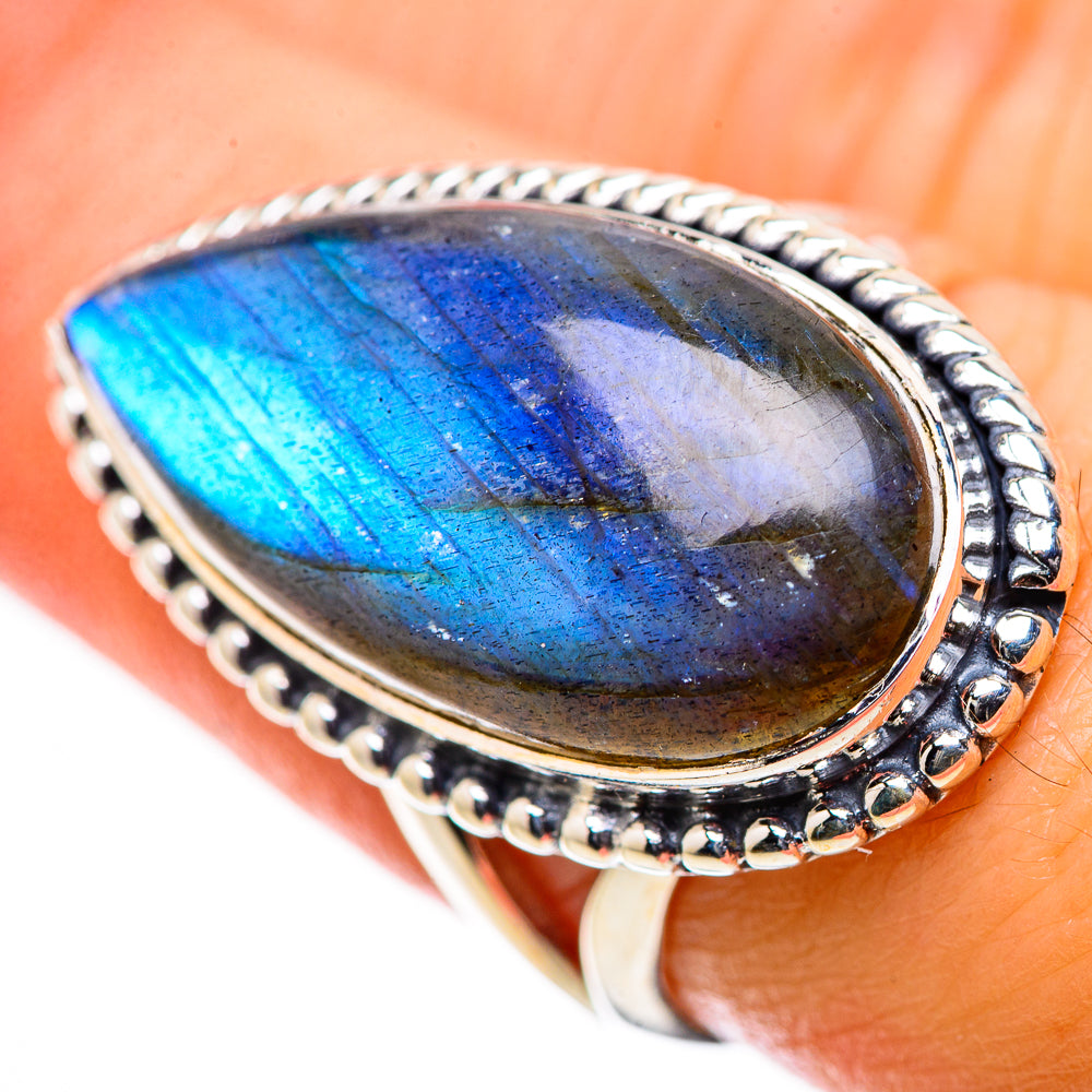 Labradorite Rings handcrafted by Ana Silver Co - RING133315