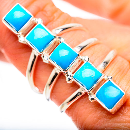Sleeping Beauty Turquoise Rings handcrafted by Ana Silver Co - RING133316