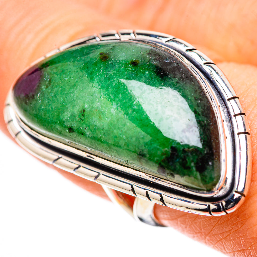 Ruby Zoisite Rings handcrafted by Ana Silver Co - RING133321