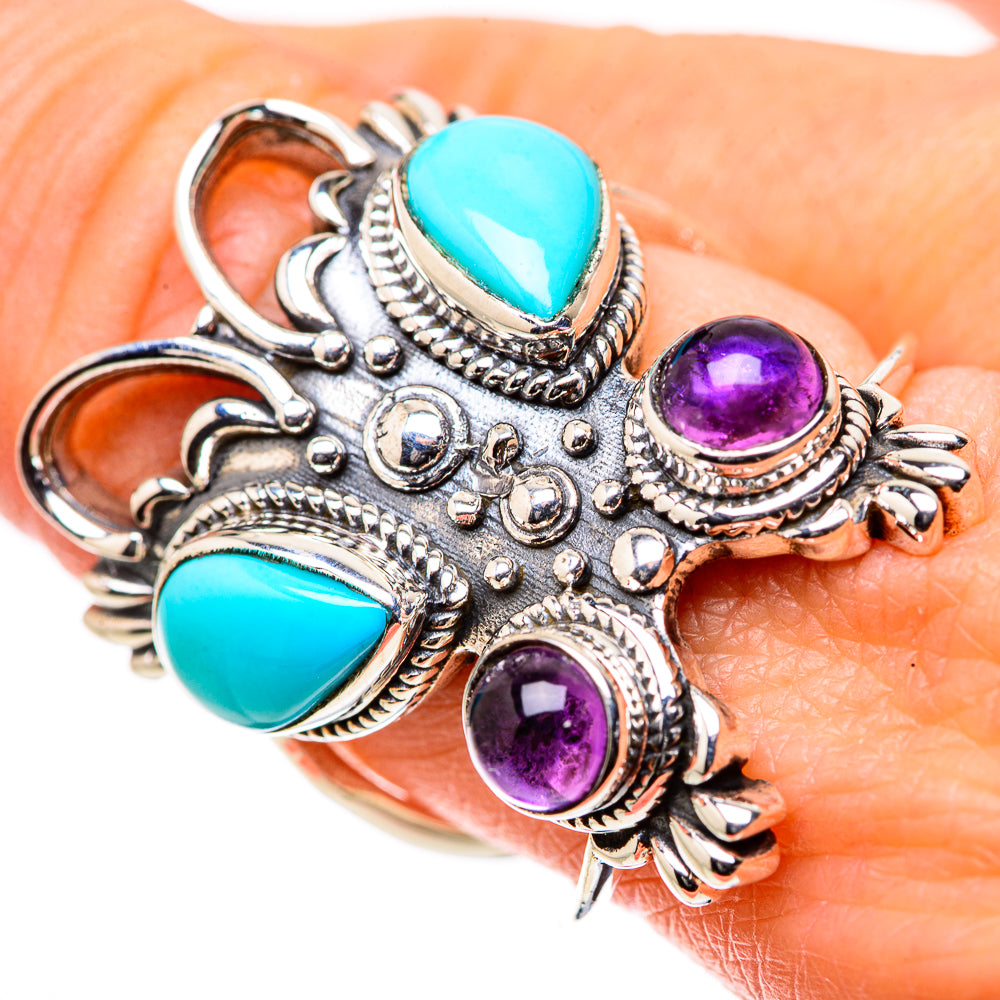 Sleeping Beauty Turquoise Rings handcrafted by Ana Silver Co - RING133329