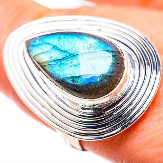 Labradorite Rings handcrafted by Ana Silver Co - RING133331