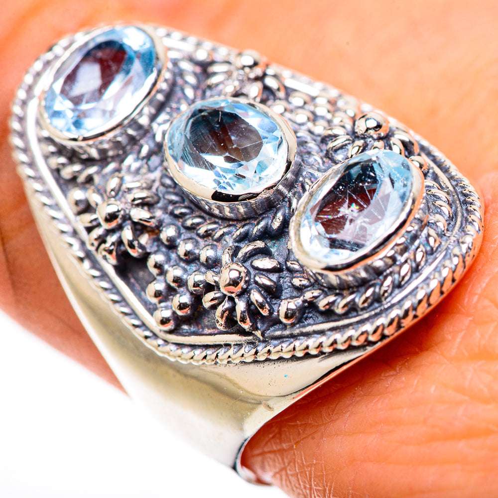 Blue Topaz Rings handcrafted by Ana Silver Co - RING133332