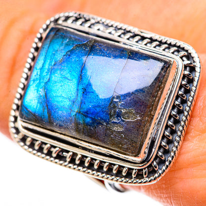 Labradorite Rings handcrafted by Ana Silver Co - RING133334