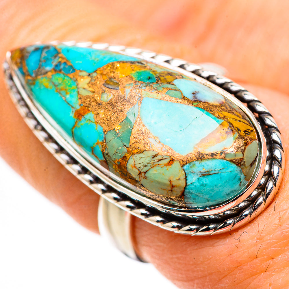King Mohave Turquoise Rings handcrafted by Ana Silver Co - RING133336