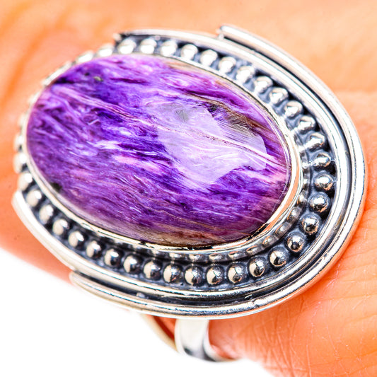 Charoite Rings handcrafted by Ana Silver Co - RING133342