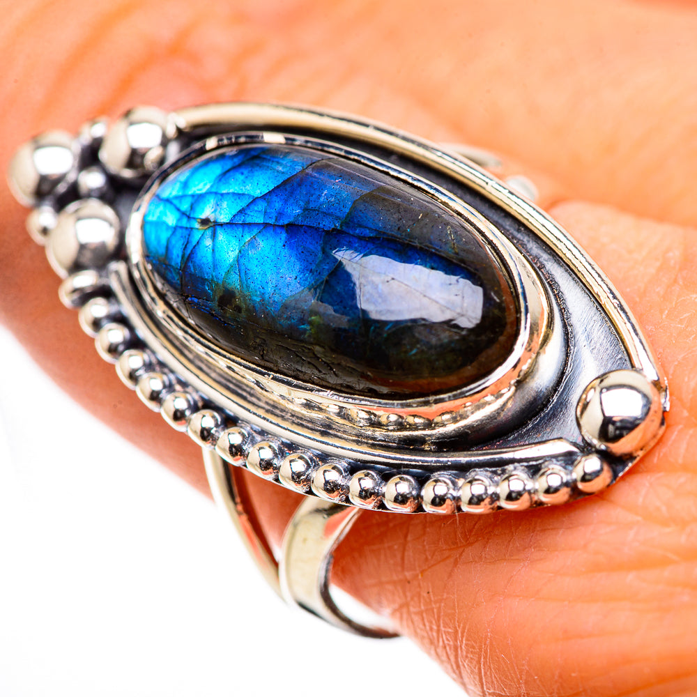Labradorite Rings handcrafted by Ana Silver Co - RING133348
