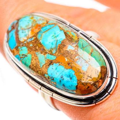 King Mohave Turquoise Rings handcrafted by Ana Silver Co - RING133350