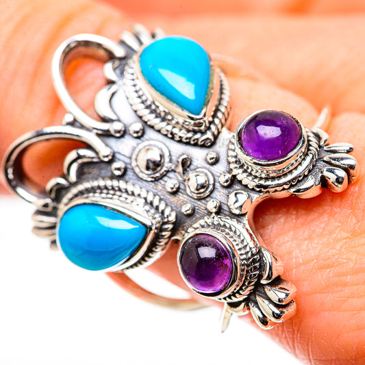 Sleeping Beauty Turquoise Rings handcrafted by Ana Silver Co - RING133360