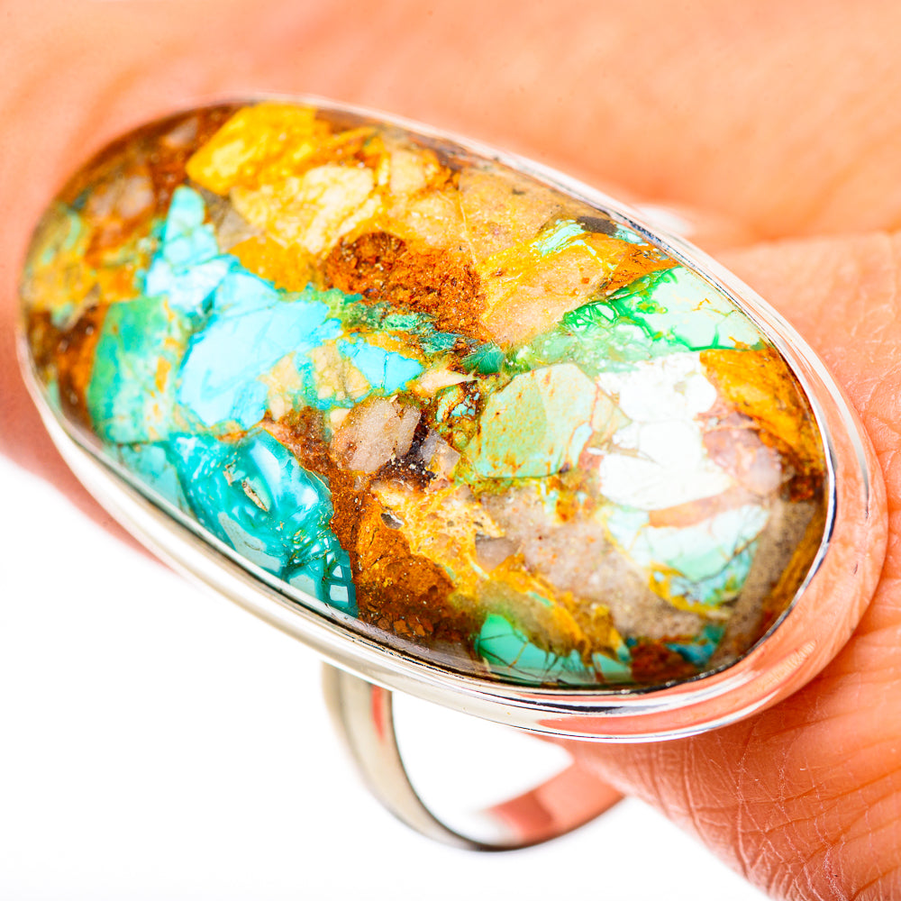 King Mohave Turquoise Rings handcrafted by Ana Silver Co - RING133361