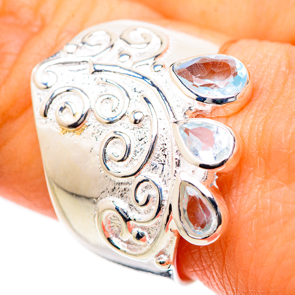 Blue Topaz Rings handcrafted by Ana Silver Co - RING133362